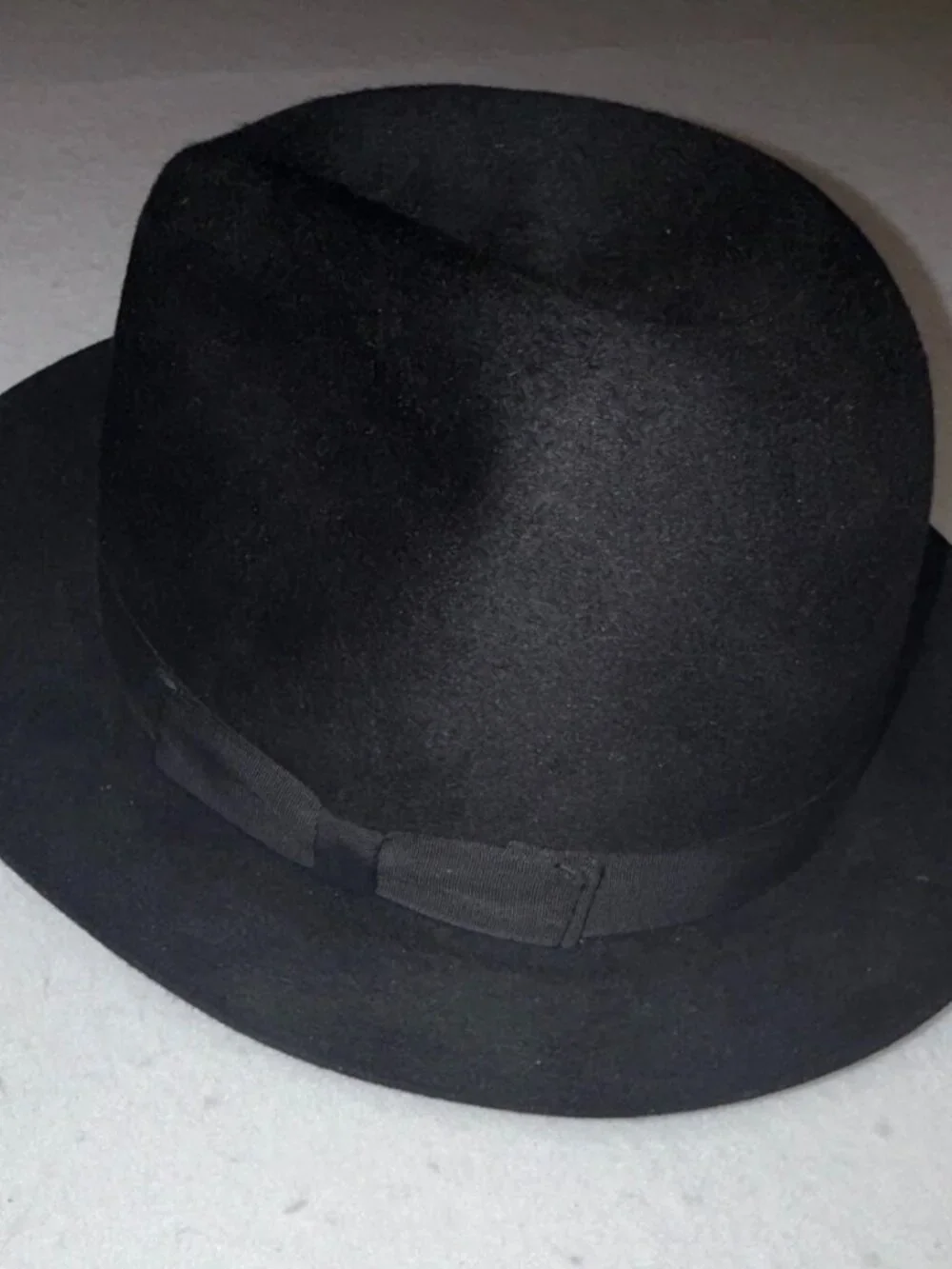 Vintage Biltmore Eleganza Black Fur Felt Dress Hat Size 7 3/8 Made in Canada